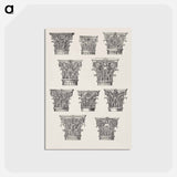 アートポストカード-Column Capital Design
 - 装飾の文法 Postcard.