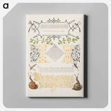 アートパネル-Insects, Basil Thyme, and Land Snails from Mira Calligraphiae Monumenta
 - 書道のお手本 Canvas.