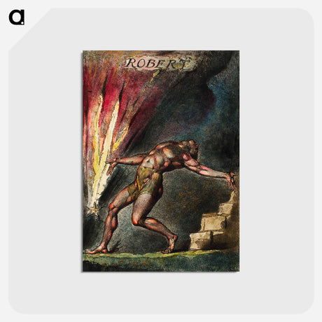 アートポストカード-Milton: a Poem, To Justify the Ways of God to Men - ウィリアム ブレイク Postcard.