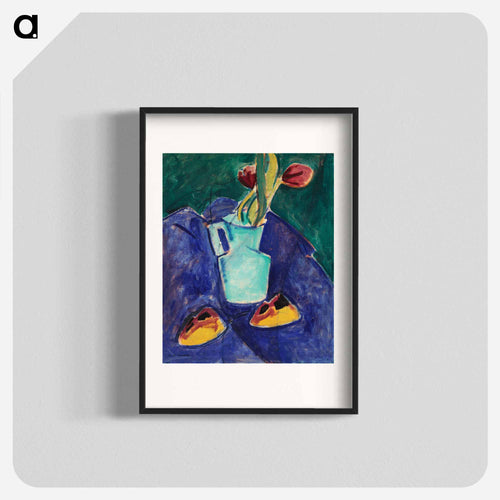 Tulips in a Green Vase - アルフレッド ヘンリー マウラー Poster.