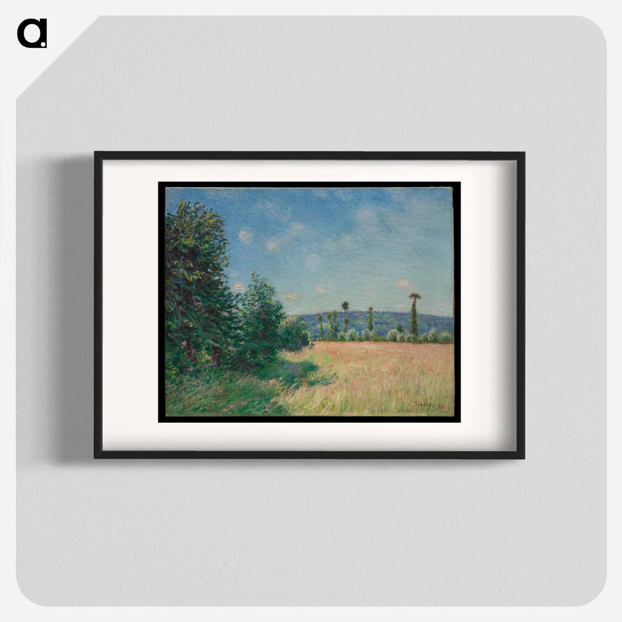 Sahurs Meadows in Morning Sun - アルフレッド シスレー Poster.