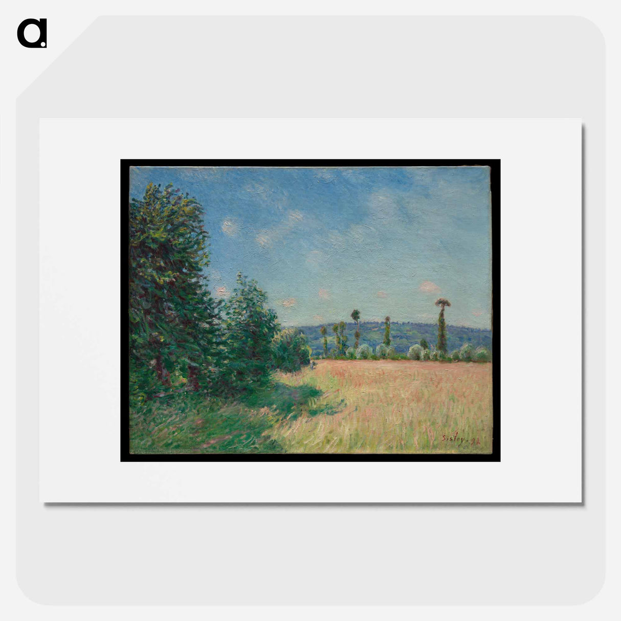 Sahurs Meadows in Morning Sun - アルフレッド シスレー Poster.