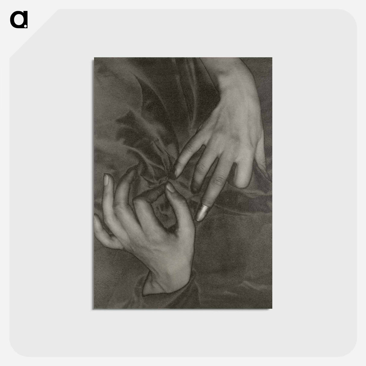 アートポストカード-Georgia O’Keeffe—Hands and Thimble - アルフレッド スティーグリッツ Postcard.