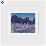 アートポストカード-An august's night - アルフレッド ウィリアム フィンチ Postcard.