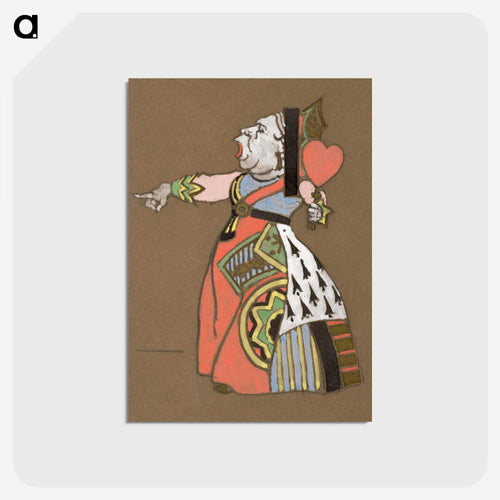 Queen of Hearts Costume Design for Alice in Wonderland - 不思議の国のアリス Postcard.