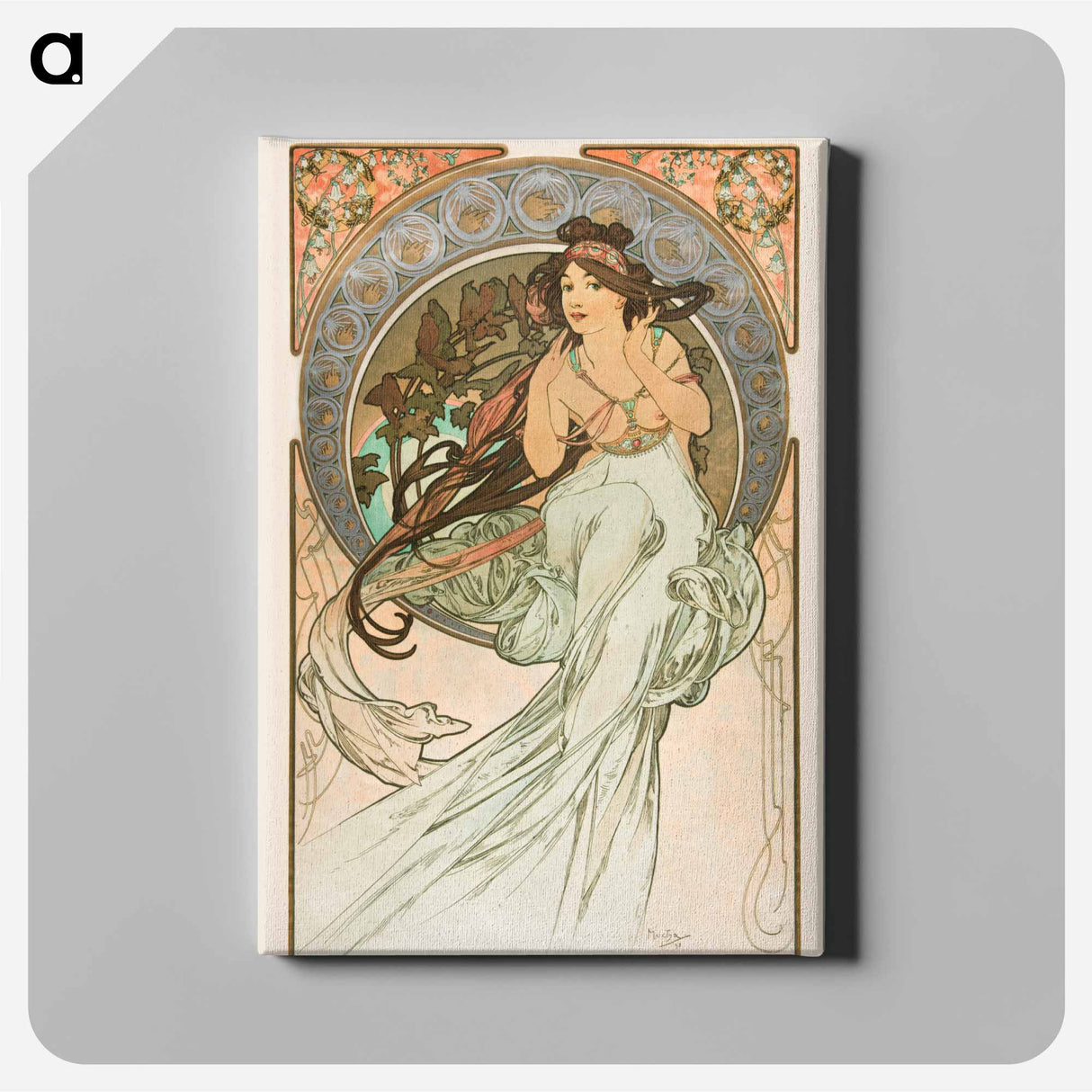 Music - Alphonse Mucha Canvas.