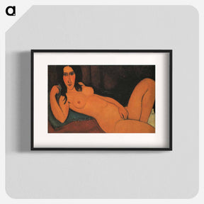 アートポスター-Reclining Nude with Loose Hair - アメデオ モディリアーニ Poster.