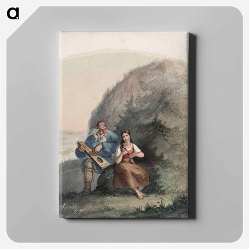 Väinämöinen stringing his kantele - アンダース エクマン Canvas.