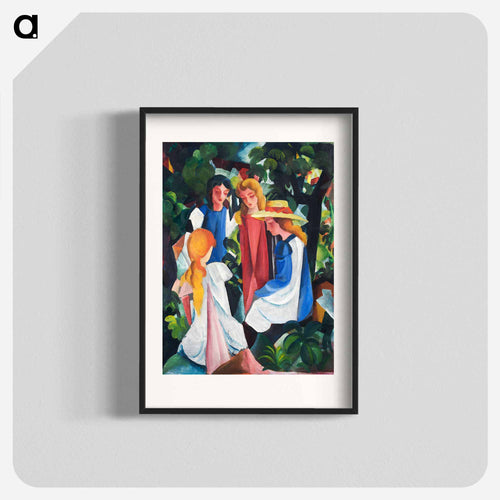 Four Girls - August Macke Poster.