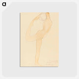 アートポストカード-Dancing Figure - オーギュスト ロダン Postcard.