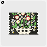 アートポストカード-Basket of Flowers
 - 花のバスケット Postcard.