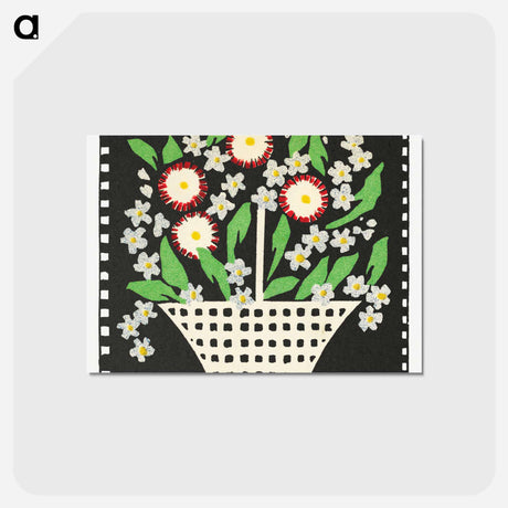 アートポストカード-Basket of Flowers
 - 花のバスケット Postcard.