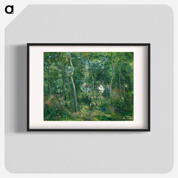 Edge of the Woods Near L'Hermitage, Pontoise - カミーユ ピサロ Poster.