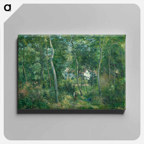 アートパネル-Edge of the Woods Near L'Hermitage, Pontoise - カミーユ ピサロ Canvas.