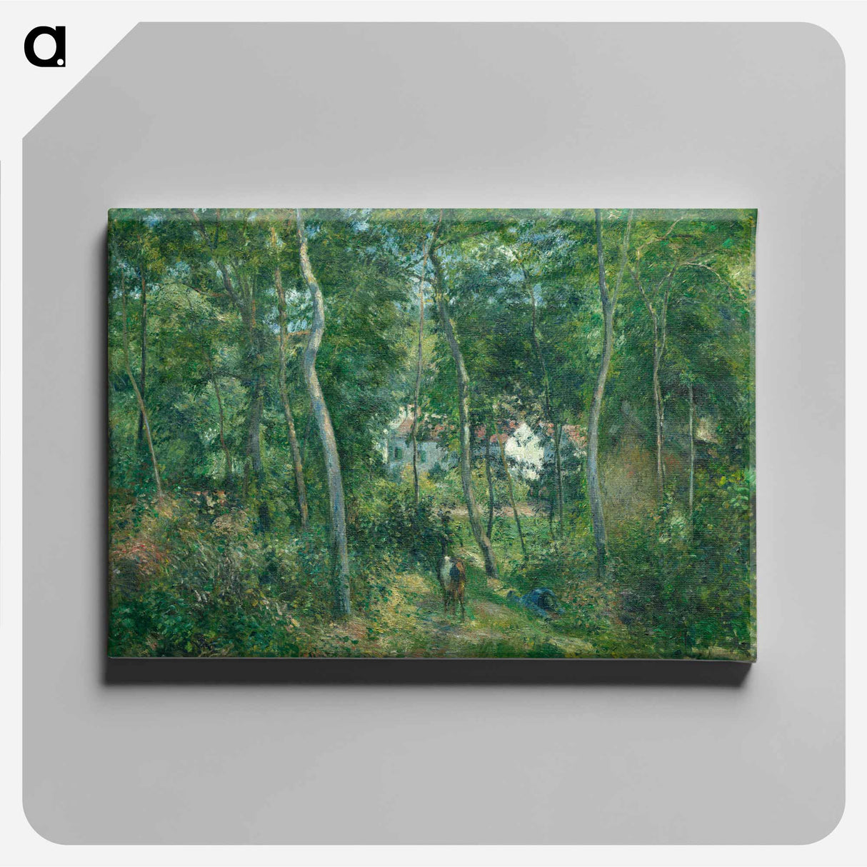 Edge of the Woods Near L'Hermitage, Pontoise - カミーユ ピサロ Canvas.