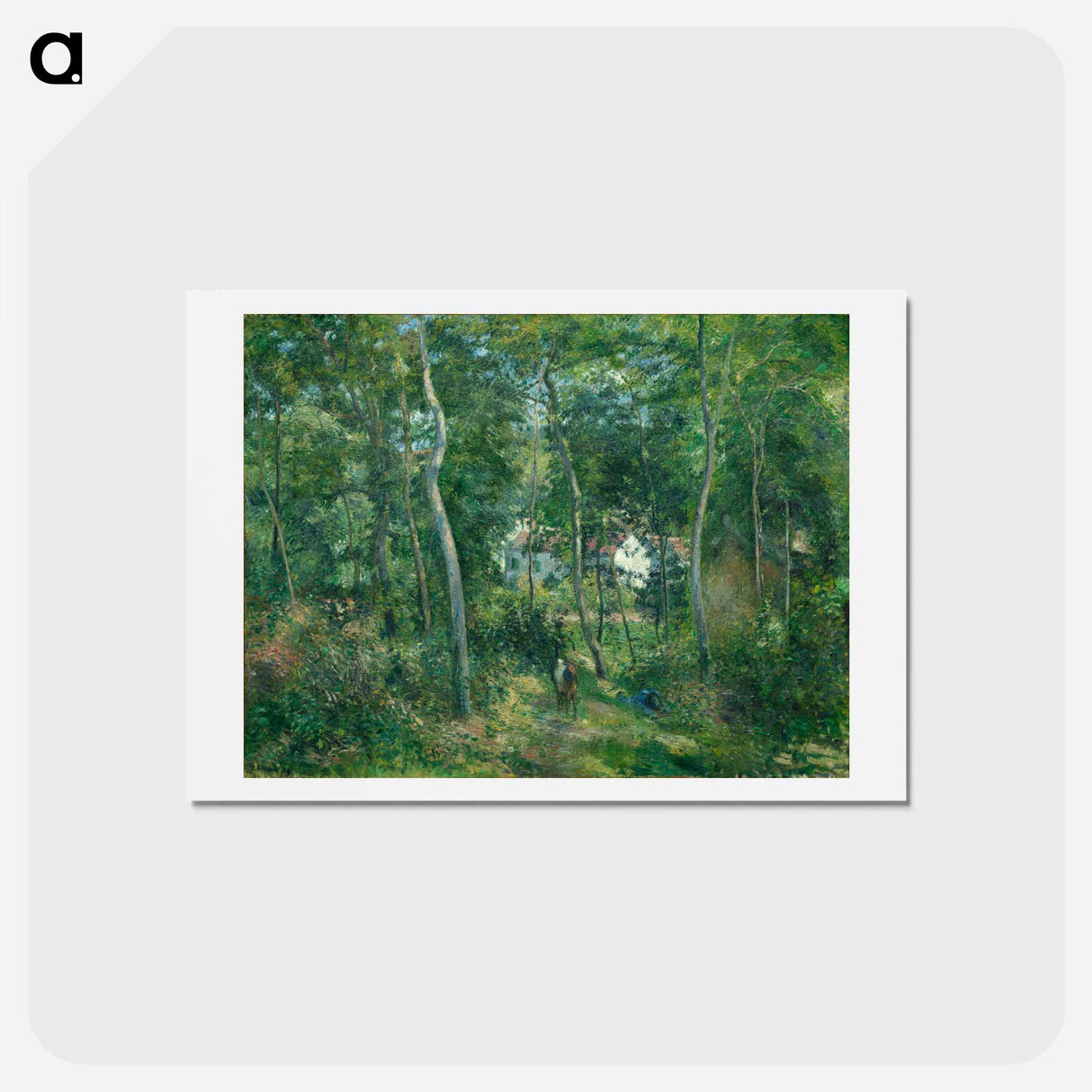 アートポストカード-Edge of the Woods Near L'Hermitage, Pontoise - カミーユ ピサロ Postcard.