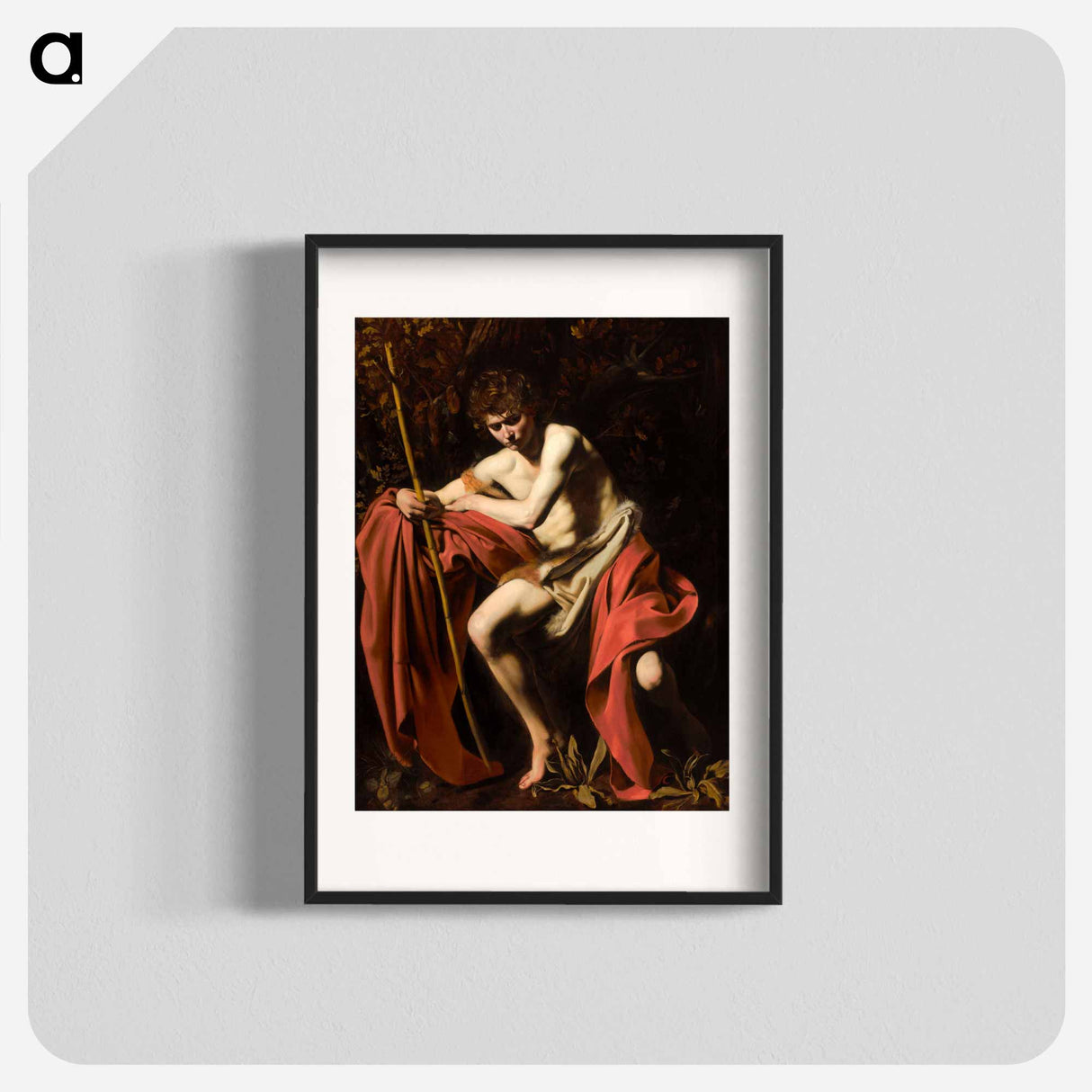 Saint John the Baptist in the Wilderness - Caravaggio Poster.