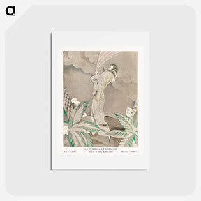 アートポストカード-La Femme a l'Émeraude, Manteau en Tigre
 - シャルル マルタン Postcard.