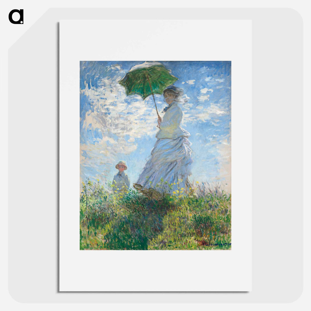 Madame Monet and Her Son - Claude Monet Poster.