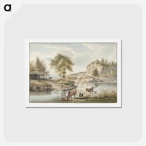 アートポストカード-Riviergezicht met vee
 - コルネリス プロース ファン アムステル Postcard.