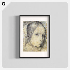 アートポスター-Head of a Girl - ディエゴ ベラスケス Poster.