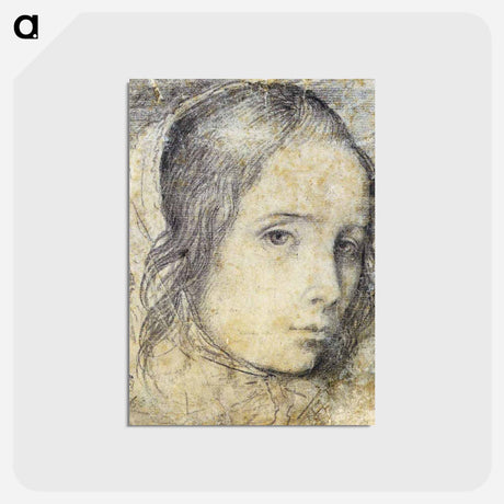 アートポストカード-Head of a Girl - ディエゴ ベラスケス Postcard.