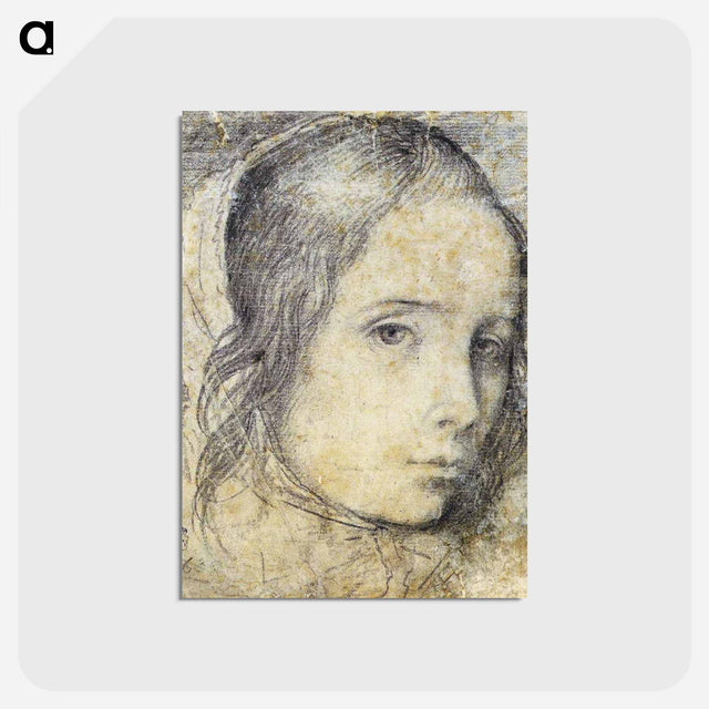 アートポストカード-Head of a Girl - ディエゴ ベラスケス Postcard.