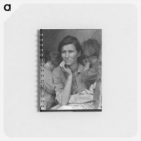 アートメモ帳-Destitute pea pickers in California. Mother of seven children. Age thirty-two. Nipomo, California - ドロテア ラング Memo.