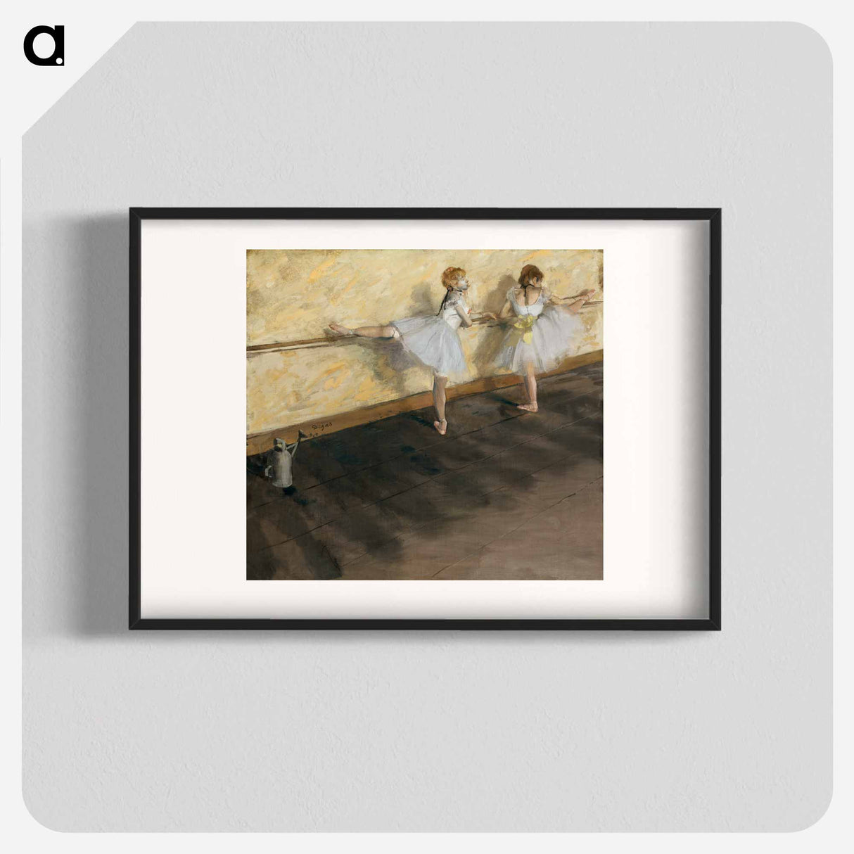 Dancers Practicing at the Barre - エドガー ドガ Poster.