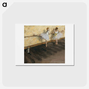 アートポストカード-Dancers Practicing at the Barre - エドガー ドガ Postcard.