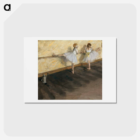 アートポストカード-Dancers Practicing at the Barre - エドガー ドガ Postcard.