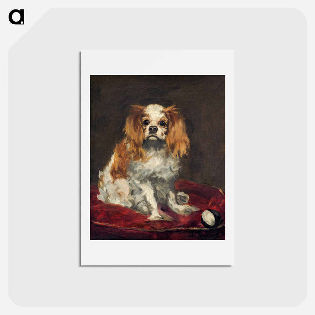 アートポストカード-A King Charles Spaniel - エドゥアール マネ Postcard.