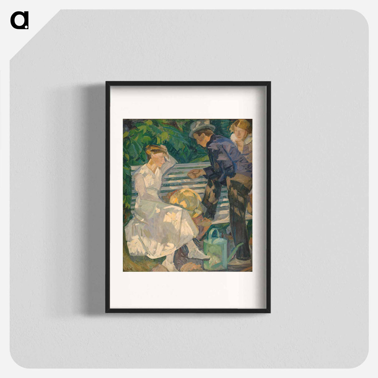 In the priest's garden.Christiansø - エドヴァルド ウェイ Poster.