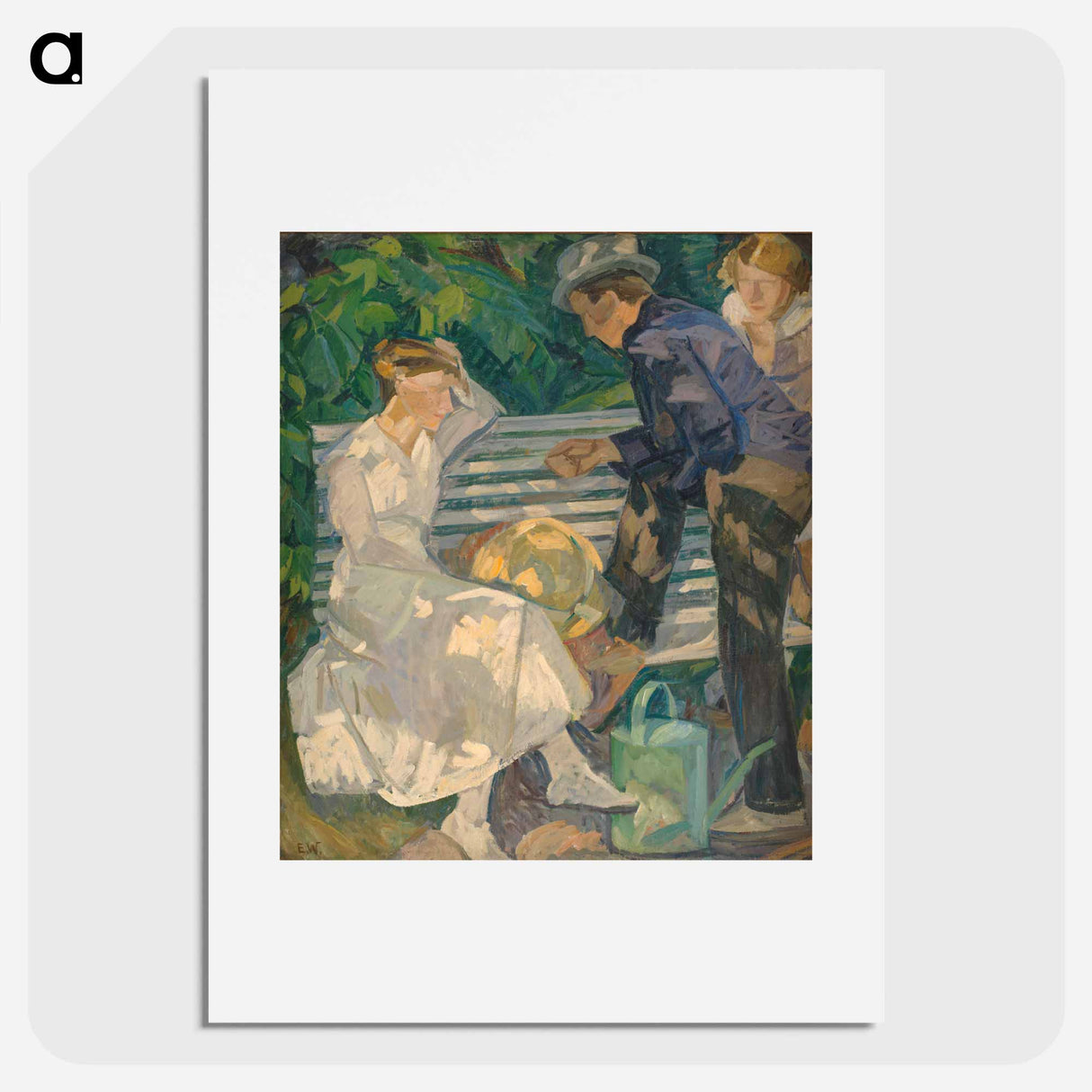 In the priest's garden.Christiansø - エドヴァルド ウェイ Poster.