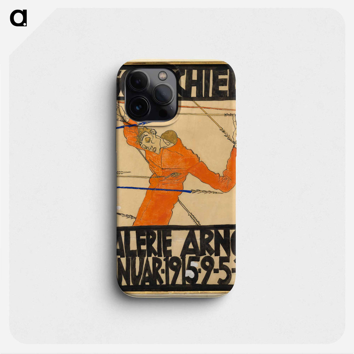 Plakat der Egon Schiele-Ausstellung in der Galerie Arnot - Egon Schiele Phone Case.