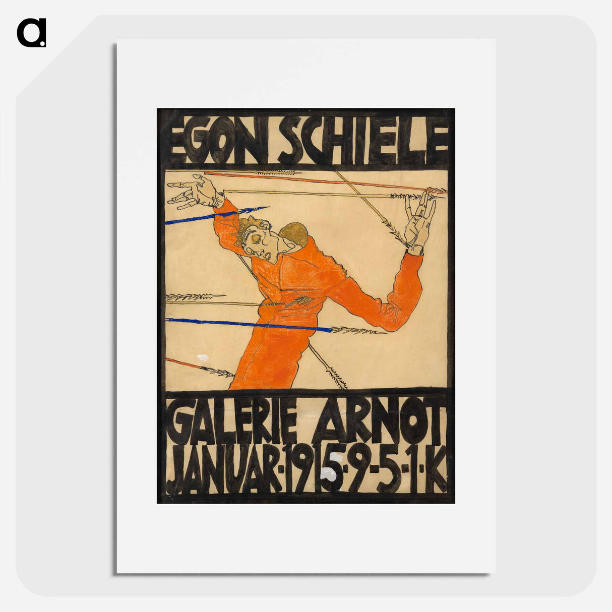 Plakat der Egon Schiele-Ausstellung in der Galerie Arnot - エゴン シーレ Poster.
