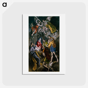 アートポストカード-The Adoration of the Shepherds - エル グレコ Postcard.