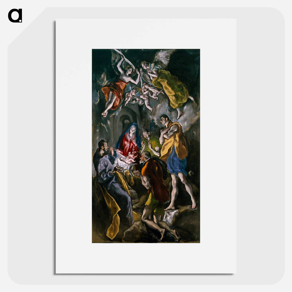 The Adoration of the Shepherds - エル グレコ Poster.