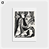 アートポストカード-The Large Cow Lying Down - エルンスト ルートヴィヒ キルヒナー Postcard.