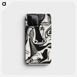 The Large Cow Lying Down - Ernst Ludwig Kirchner Phone Case.