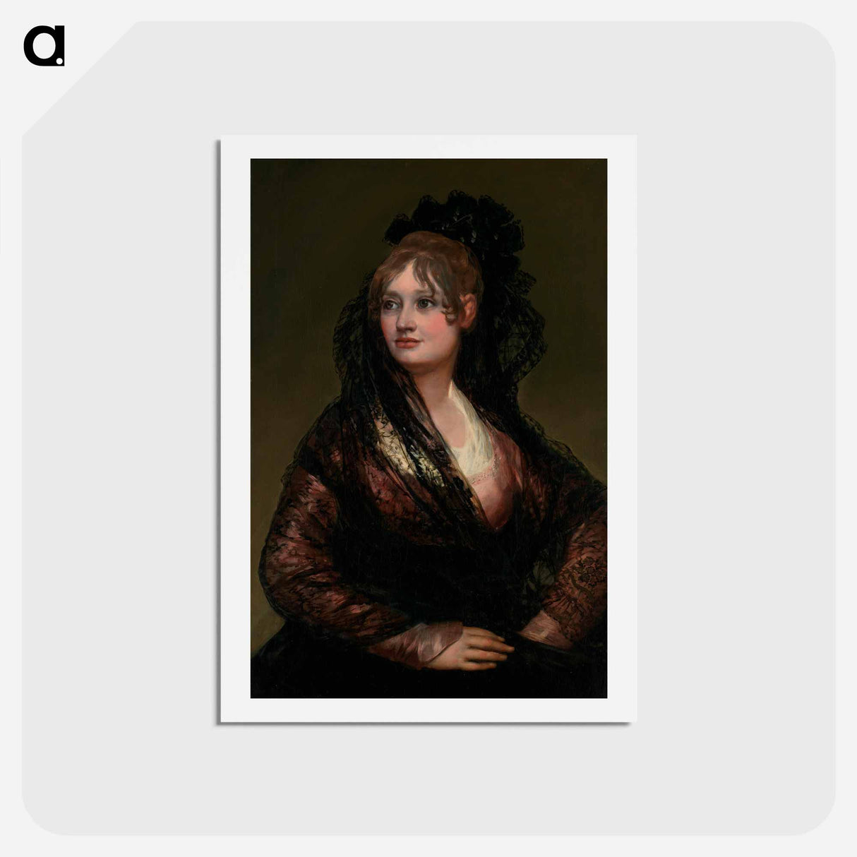 アートポストカード-Portrait of Doña Isabel de Porcel - フランシスコ デ ゴヤ Postcard.