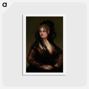 アートポストカード-Portrait of Doña Isabel de Porcel - フランシスコ デ ゴヤ Postcard.