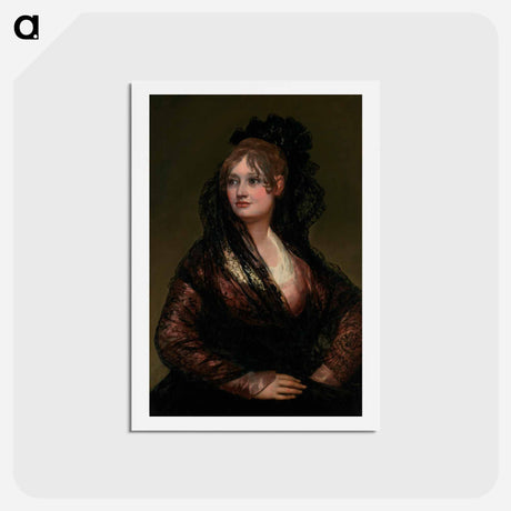 アートポストカード-Portrait of Doña Isabel de Porcel - フランシスコ デ ゴヤ Postcard.