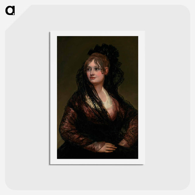 アートポストカード-Portrait of Doña Isabel de Porcel - フランシスコ デ ゴヤ Postcard.