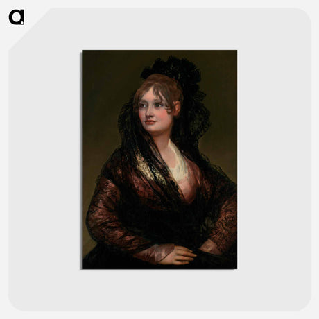 アートポストカード-Portrait of Doña Isabel de Porcel - フランシスコ デ ゴヤ Postcard.