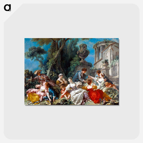 アートポストカード-The Bird Catchers - フランソワ ブーシェ Postcard.