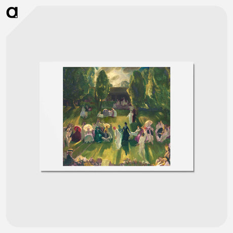 アートポストカード-Tennis at Newport - ジョージ ベローズ Postcard.