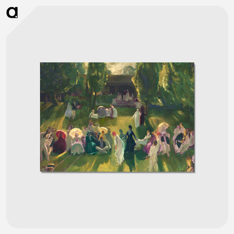 アートポストカード-Tennis at Newport - ジョージ ベローズ Postcard.