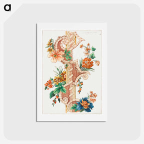アートポストカード-Vertical Decorative Floral Band
 - ジャコモ カヴェネチア Postcard.