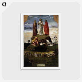 アートポストカード-Transfiguration of Christ on Mount Tabor - ジョヴァンニ ベッリーニ Postcard.